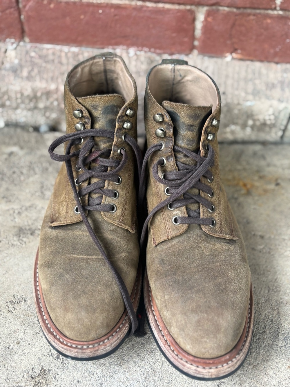 Taylor Stitch Men's Brown Suede Lace-Up Boots